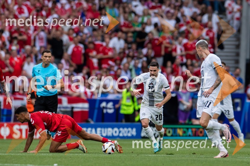  Petar Stojanović, nogometaš;  Benjamin Šeško, nogometašSlovenci osvojili prvo točko, SLOVENIJA DANSKA 1:1, EURO 2024