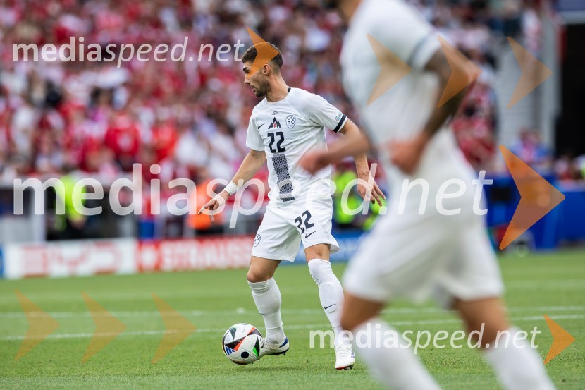  Adam Gnezda Čerin, nogometašSlovenci osvojili prvo točko, SLOVENIJA DANSKA 1:1, EURO 2024