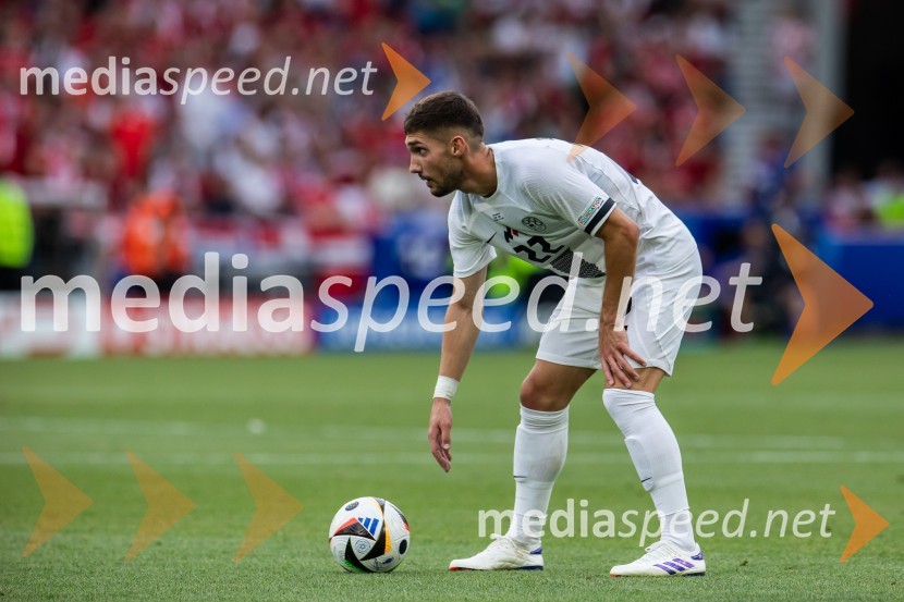  Adam Gnezda Čerin, nogometašSlovenci osvojili prvo točko, SLOVENIJA DANSKA 1:1, EURO 2024