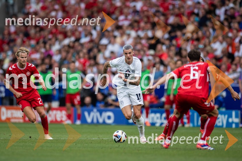  Benjamin Šeško, nogometašSlovenci osvojili prvo točko, SLOVENIJA DANSKA 1:1, EURO 2024
