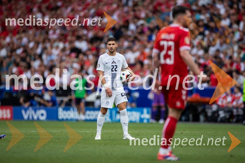  Adam Gnezda Čerin, nogometašSlovenci osvojili prvo točko, SLOVENIJA DANSKA 1:1, EURO 2024