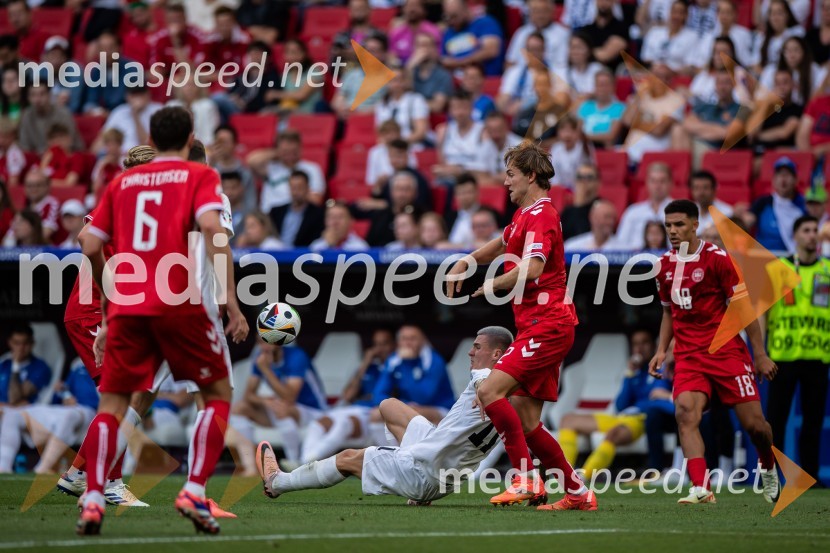  Benjamin Šeško, nogometaš;  ... Slovenci osvojili prvo točko, SLOVENIJA DANSKA 1:1, EURO 2024