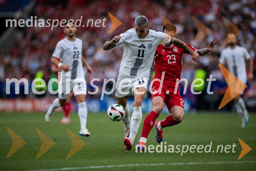  Benjamin Šeško, nogometašSlovenci osvojili prvo točko, SLOVENIJA DANSKA 1:1, EURO 2024