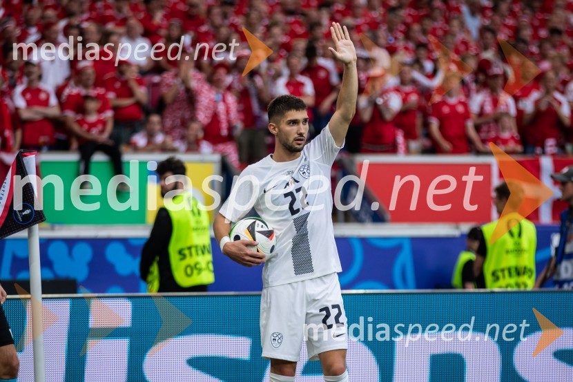  Adam Gnezda Čerin, nogometašSlovenci osvojili prvo točko, SLOVENIJA DANSKA 1:1, EURO 2024