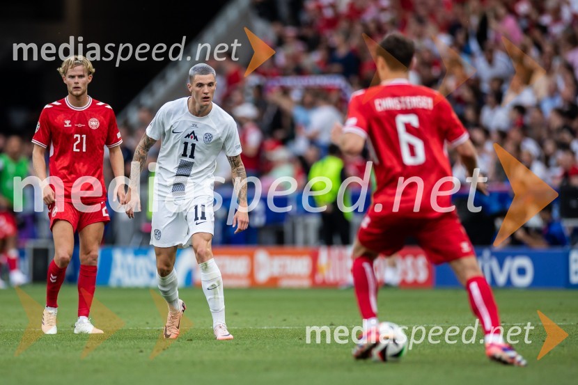  ... ;  Benjamin Šeško, nogometašSlovenci osvojili prvo točko, SLOVENIJA DANSKA 1:1, EURO 2024