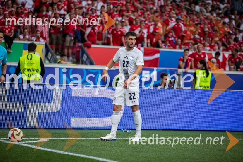  Adam Gnezda Čerin, nogometašSlovenci osvojili prvo točko, SLOVENIJA DANSKA 1:1, EURO 2024