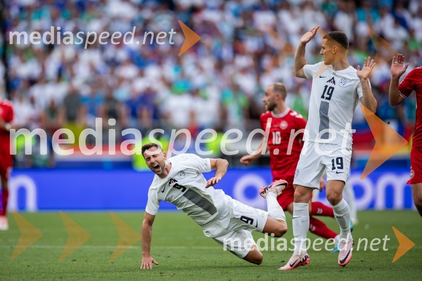  Andraž Šporar, nogometaš;  ... Slovenci osvojili prvo točko, SLOVENIJA DANSKA 1:1, EURO 2024