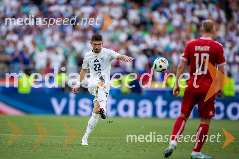  Adam Gnezda Čerin, nogometašSlovenci osvojili prvo točko, SLOVENIJA DANSKA 1:1, EURO 2024