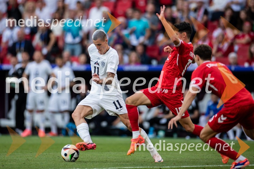  Benjamin Šeško, nogometašSlovenci osvojili prvo točko, SLOVENIJA DANSKA 1:1, EURO 2024