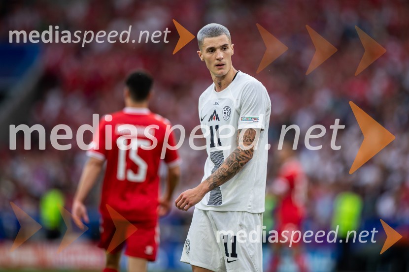  Benjamin Šeško, nogometašSlovenci osvojili prvo točko, SLOVENIJA DANSKA 1:1, EURO 2024