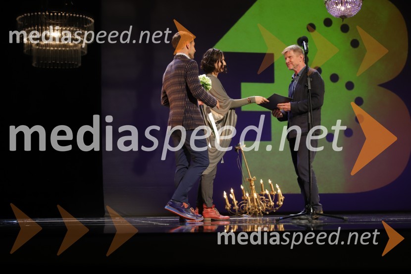  Aleš Novak, umetniški direktor Festival Borštnikovo srečanje;  ... ;  Borut  Veselko, igralec59. Festival Borštnikovo srečanje, sklepna slovesnost s podelitvijo nagrad