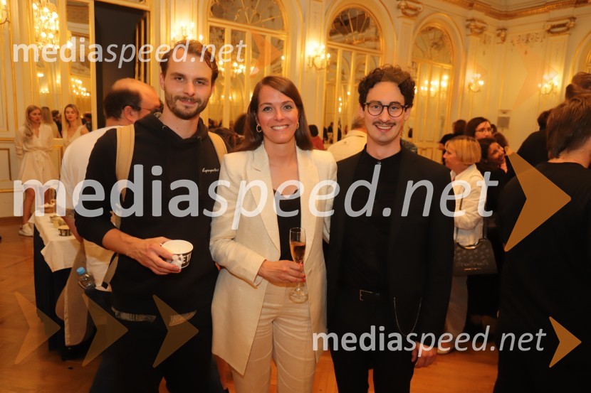  Blaž Dolenc, igralec;  Špela Lešnik, producentka Drame SNG Maribor;  Žan Koprivnik, igralec59. Festival Borštnikovo srečanje, sklepna slovesnost s podelitvijo nagrad