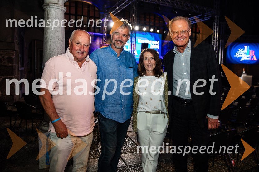  Aleksander Lucu-Luc, novinar;  Andrej  Stražišar, scenograf, Teater d.o.o.;  Romana Möderndorfer, Teater;  Janez  Škrabec, direktor Riko d.o.o.Kresna noč 2024