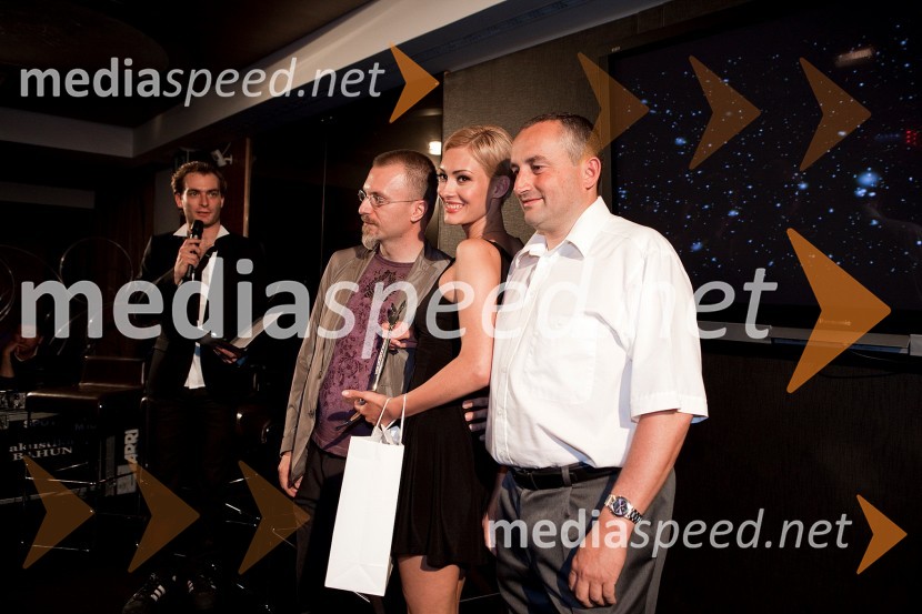 Borut Omerzel, urednik slovenske izdaje revije Playboy, Sanela Vukalić, Playboyevo dekle 2009 in ...Playboy party