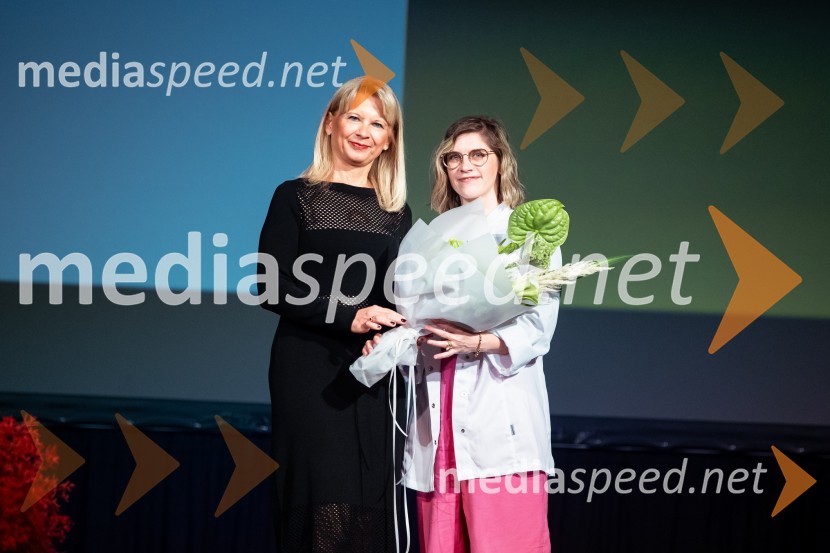 mag. Maja Pak Olaj, direktorica, Slovenska turistična organizacija;  Sabina Repovž, chef, Gostilna & Eko Kmetija RepovžRazglasitev izbora Michelin guide Slovenija 2024