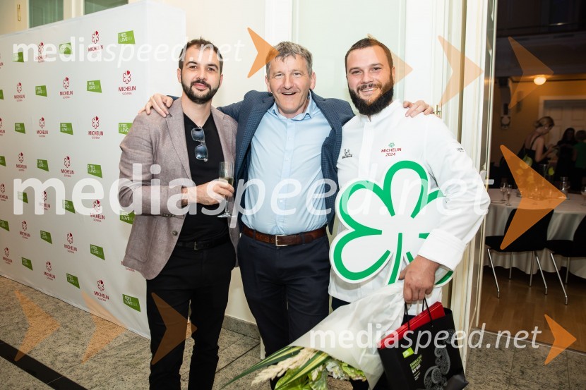  Gašper Puhan, direktor Geolux in Galerija Okusov, podpredsednik krovne organizacije JRE;  ... ;  Marko Magajne, chef, Galerija okusovRazglasitev izbora Michelin guide Slovenija 2024