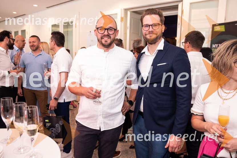  Matej Lavrenčič, šef Gostilne in vinoteke Faladur;  Tomaž Bratovž, JB restavracijaRazglasitev izbora Michelin guide Slovenija 2024