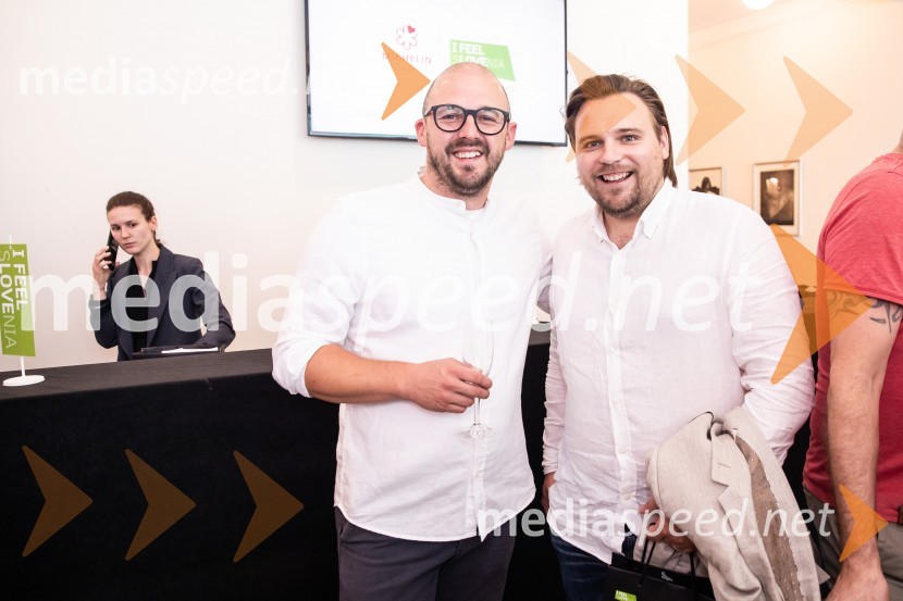  Matej Lavrenčič, šef Gostilne in vinoteke Faladur;  Sebastjan Grobelšek, Gostilna FranclRazglasitev izbora Michelin guide Slovenija 2024