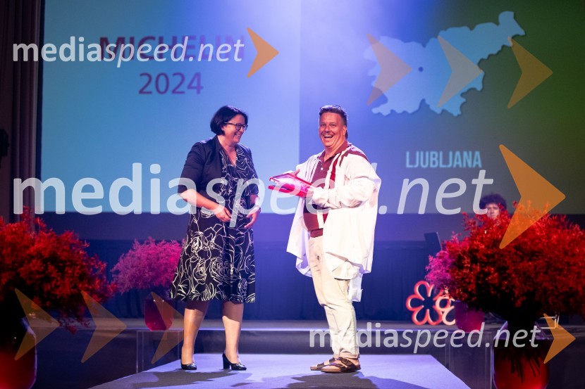  Dubravka Kalin, generalna direktorica, Direktorat za turizem na Ministrstvu za gospodarstvo, turizem in šport;  Jorg Zupan, solastnik, AFTRRazglasitev izbora Michelin guide Slovenija 2024