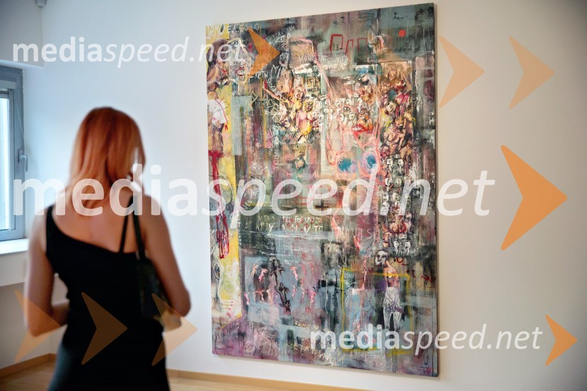 Odprtje razstave Lične zablode slikarja Patrika Dvorščaka