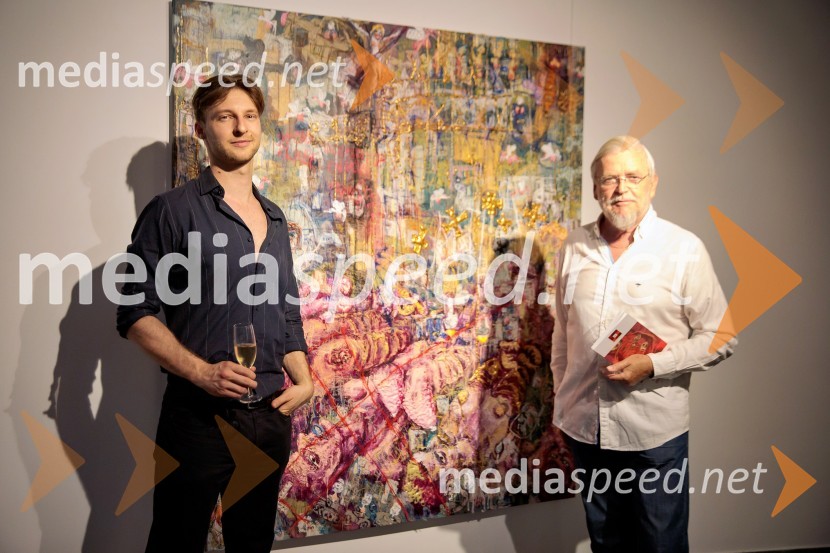  Patrik Dvorščak, slikar;  ... Odprtje razstave Lične zablode slikarja Patrika Dvorščaka