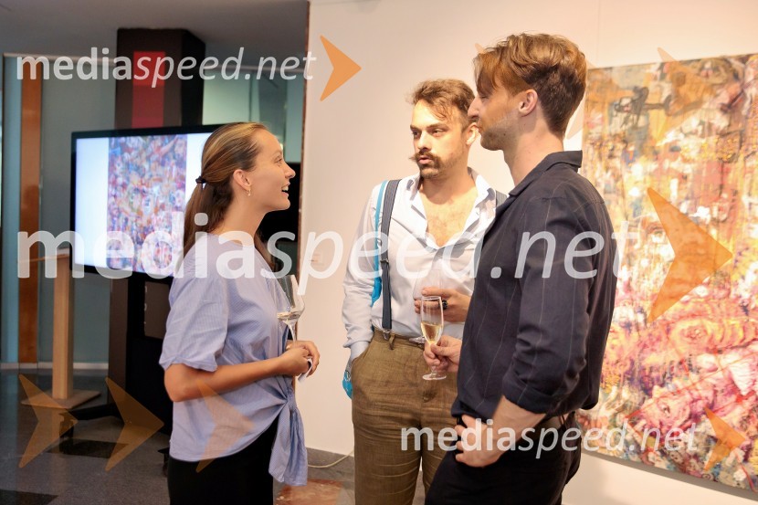  Pia Miklič, likovna kritičarka;  ... ;  Patrik Dvorščak, slikarOdprtje razstave Lične zablode slikarja Patrika Dvorščaka