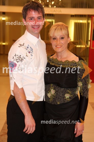Igor Seme, pianist in Ana Žvorc, koreografinja in predsednica HK UnijaUstavimo nasilje, dobrodelna gala prireditev