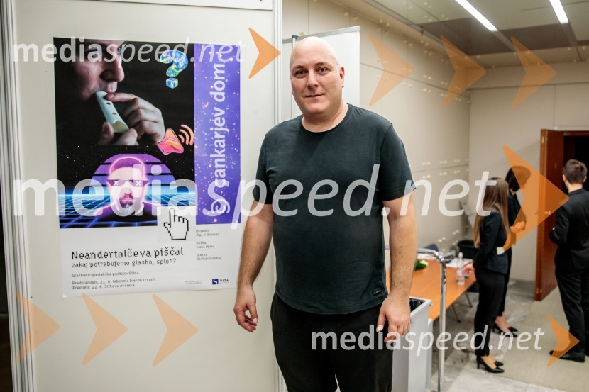  Boštjan Gombač, glasbenikNeandertalčeva piščal, zakaj potrebujemo glasbo, sploh?, premiera v Cankarjevem domu