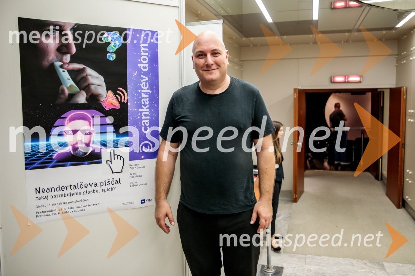  Boštjan Gombač, glasbenikNeandertalčeva piščal, zakaj potrebujemo glasbo, sploh?, premiera v Cankarjevem domu