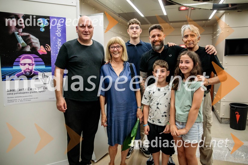  Boštjan Gombač, glasbenik;  ... ;  ... ;  Žiga  Gombač, pisatelj in pesnik, avtor stripa Cukrarna;  ... ;  ... ;  ... Neandertalčeva piščal, zakaj potrebujemo glasbo, sploh?, premiera v Cankarjevem domu