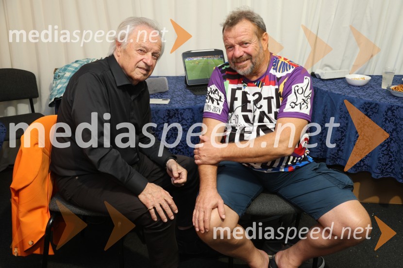  Alfi Nipič, pevec;  Andrej Borko, pomočnik direktorja Narodnega doma MariborVečer slovenske popevke, Lent 2024