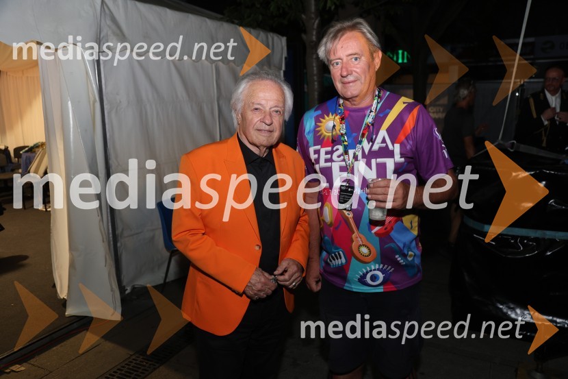  Alfi Nipič, pevec;  Vladimir  Rukavina Gogo, direktor Narodnega doma Maribor ter direktor Festivala Lent Večer slovenske popevke, Lent 2024