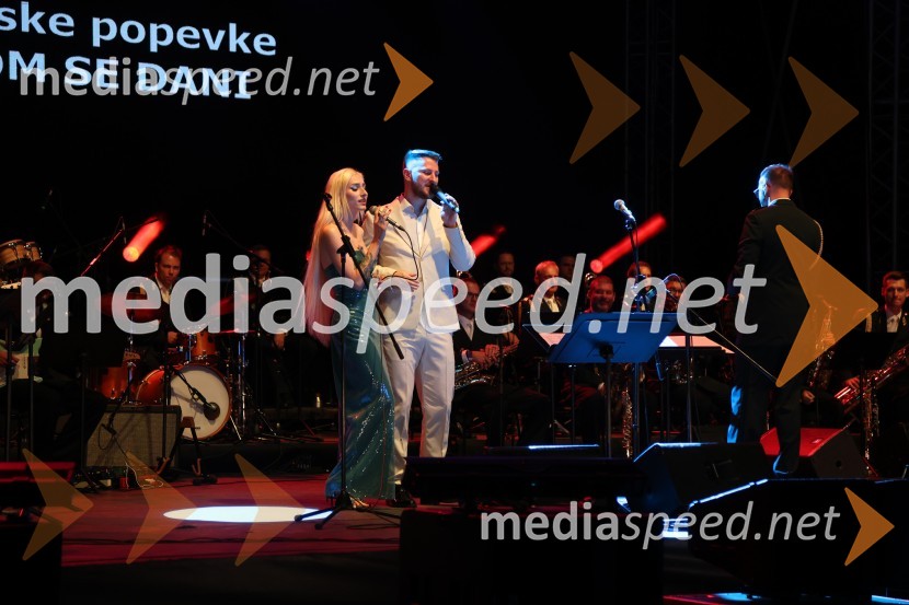  Sara Briški Cirman - Raiven, pevka, harfistka;  Gregor Ravnik, pevecVečer slovenske popevke, Lent 2024