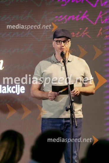 Prof. Dr. Andrej Predin, pisatelj in novinarKresnika za najboljši roman leta je prejela Anja Mugerli