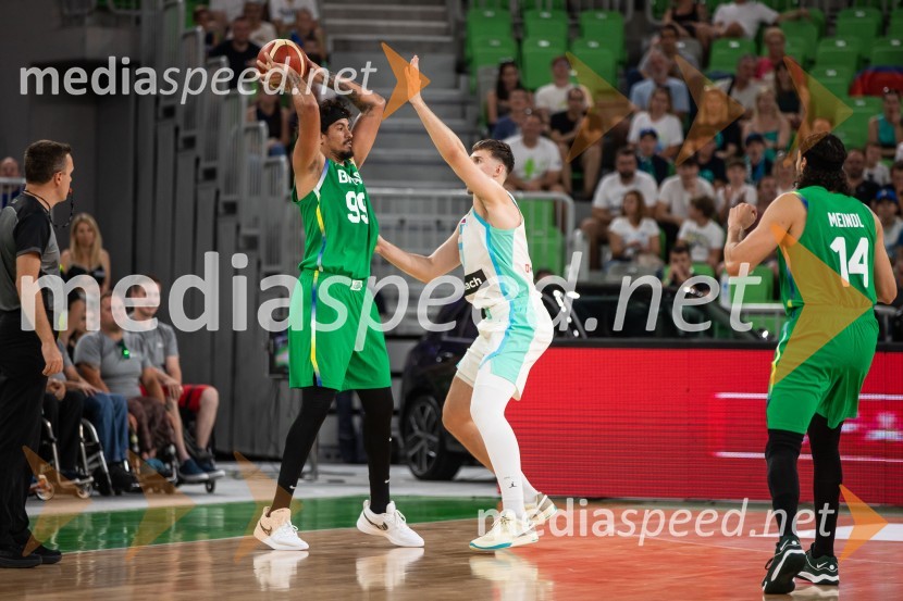  Lucas Dias, košarkar, Brazilija;  Vlatko Čančar, košarkarSlovenija na krilih Luke Dončića premagala Brazilijo