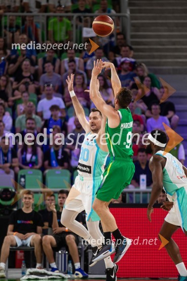 Zoran Dragić, košarkar;  Marcelo Huertas, košarkar, BrazilijaSlovenija na krilih Luke Dončića premagala Brazilijo