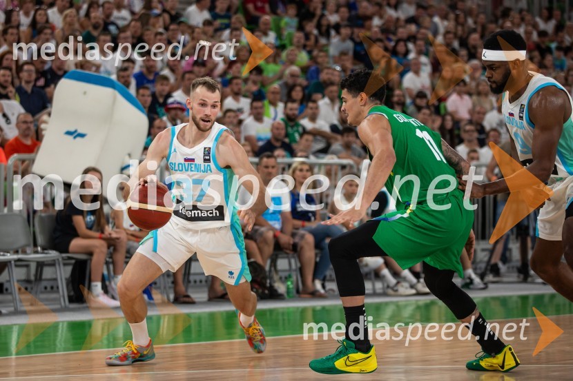  Leon Stergar, košarkar;  Gui Santos, košarkar, Brazilija;  Josh Nebo, košarkarSlovenija na krilih Luke Dončića premagala Brazilijo