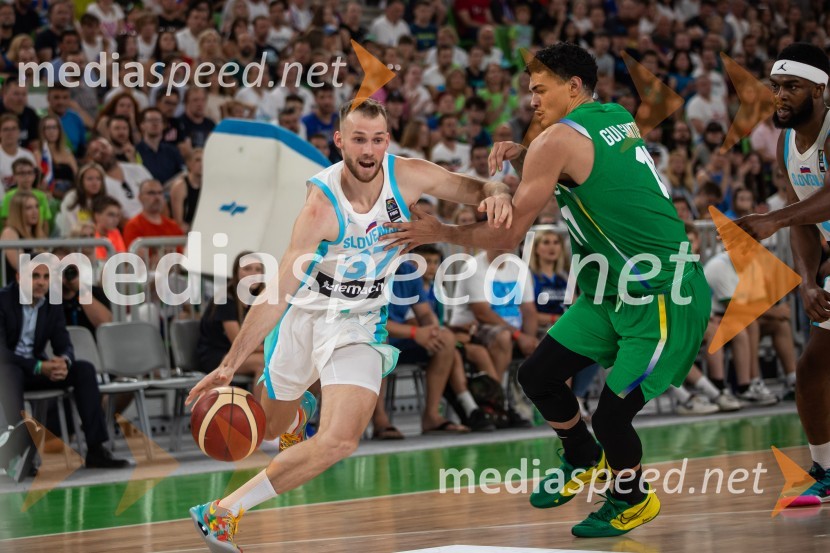  Leon Stergar, košarkar;  Gui Santos, košarkar, Brazilija;  Josh Nebo, košarkarSlovenija na krilih Luke Dončića premagala Brazilijo