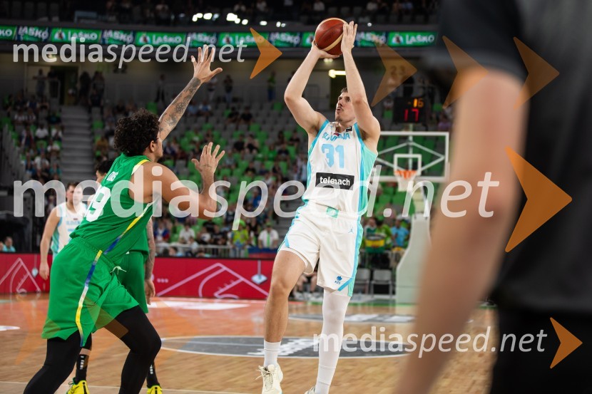  Lucas Dias, košarkar, Brazilija;  Vlatko Čančar, košarkarSlovenija na krilih Luke Dončića premagala Brazilijo