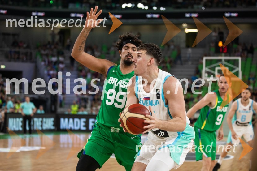  Lucas Dias, košarkar, Brazilija;  Vlatko Čančar, košarkarSlovenija na krilih Luke Dončića premagala Brazilijo