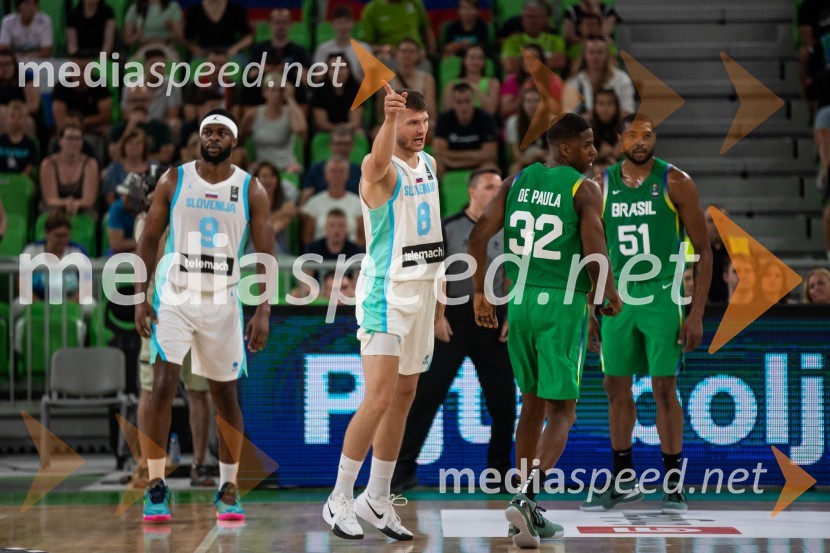  Edo Murić, košarkar;  Georginho De Paula, košarkar, BrazilijaSlovenija na krilih Luke Dončića premagala Brazilijo