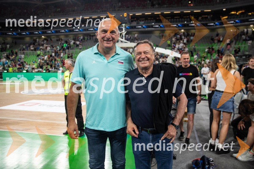  Saša Dončić, košarkar, trener;  Zoran Janković, župan, Mestna občina LjubljanaSlovenija na krilih Luke Dončića premagala Brazilijo