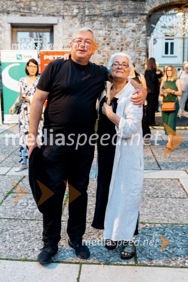  Robert Waltl, direktor, Mini teater;  Bjanka Adžić Ursulov, kostumografinjaRade Šerbedžija na 72. Ljubljana Festivalu