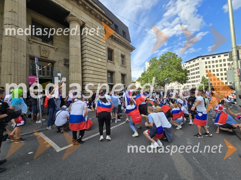 Frankfurt na Majni zavzeli slovenski navijači
