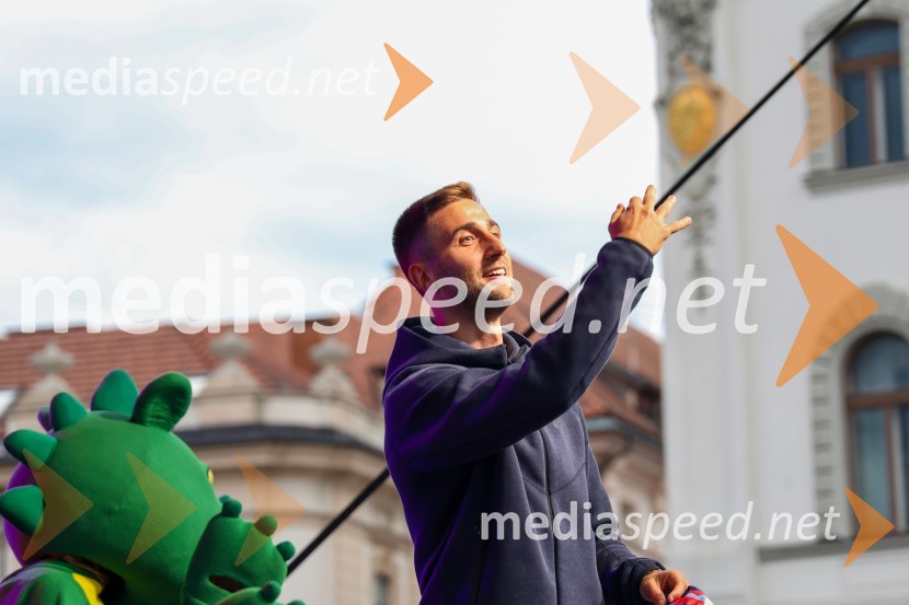  Andraž Šporar, nogometašSprejem naših nogometašev na Kongresnem trgu