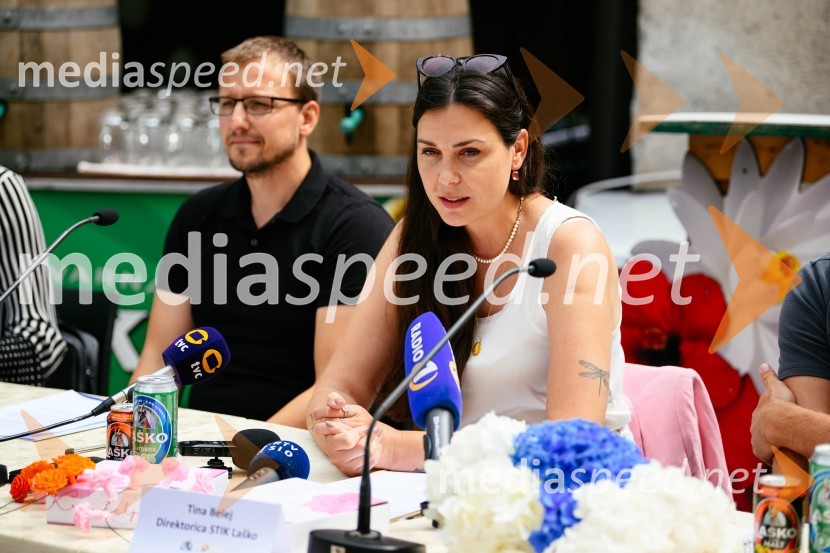  Enej Kirn, podžupan, Občina Laško;  Tina Belej, vodja trajnosti in korporativne vključenosti Pivovarna Laško UnionNovinarska konferenca pred festivalom Pivo in cvetje Laško