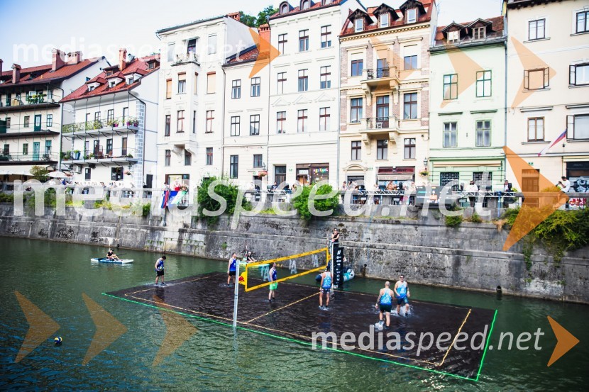 Odbojkarski spektakel na Ljubljanici