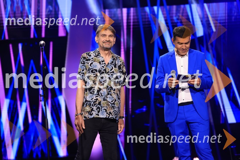  Marko Vuksanović, pevec, skupina Avtomobili;  Mario Galunič, TV voditeljZmagovalec 43. festivala Melodij morja in sonca je Žan Videc