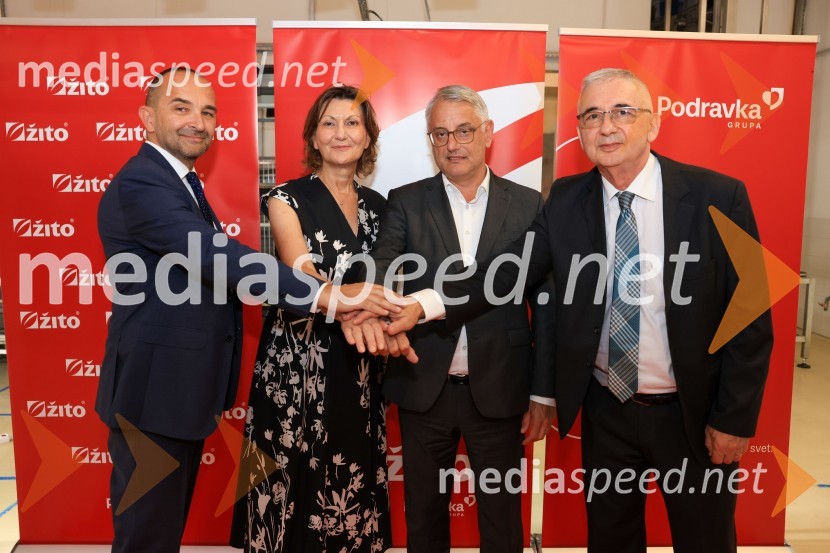  Tomislav  Bujanović, generalni direktor Žito;  Martina  Dalić, predsednica uprave Podravka;  Matjaž Han, minister za gospodarstvo, turizem in šport;  Damir Grbavac, predsednik nadzornega sveta PodravkaOtvoritev prenovljene Žitove pekarne Maribor