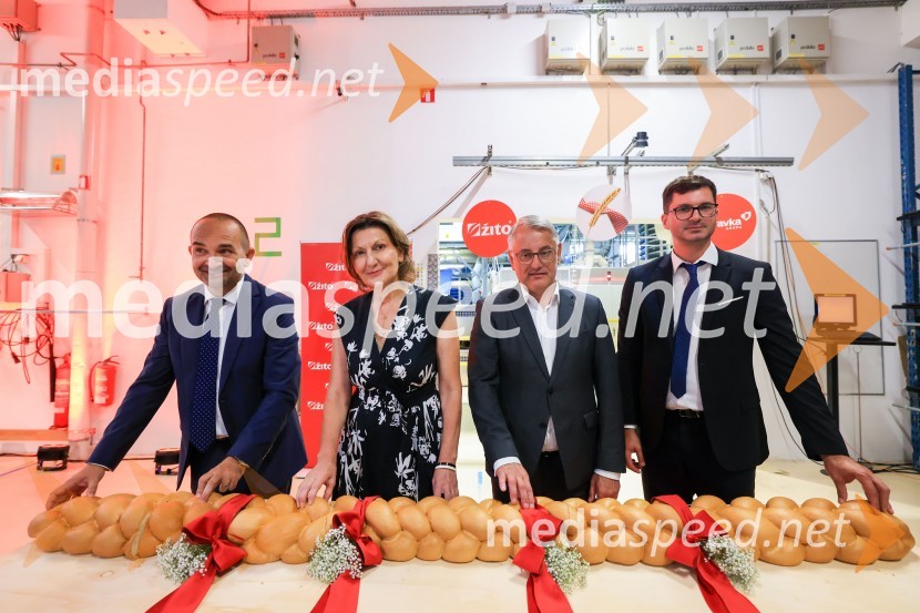  Tomislav  Bujanović, generalni direktor Žito;  Martina  Dalić, predsednica uprave Podravka;  Matjaž Han, minister za gospodarstvo, turizem in šport;  ... Otvoritev prenovljene Žitove pekarne Maribor